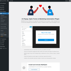 Page screenshot: ProfilePress → Popups & Optins