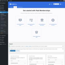 Page screenshot: ProfilePress → 
                        Export                    