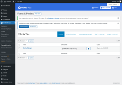 Page screenshot: ProfilePress → Forms & Profiles