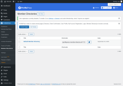 Page screenshot: ProfilePress → Member Directories