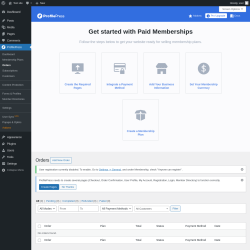 Page screenshot: ProfilePress &rarr; Orders