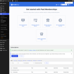 Page screenshot: ProfilePress &rarr; Subscriptions