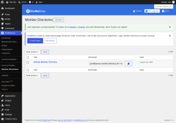 Page screenshot: ProfilePress &rarr; Member Directories