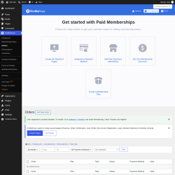 Page screenshot: ProfilePress &rarr; Orders