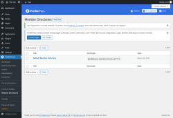 Page screenshot: ProfilePress → Member Directories