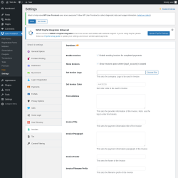 Page screenshot: User Frontend → Settings →  Invoices 
    

