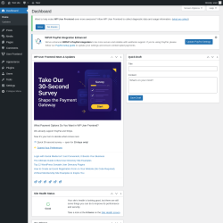 Page screenshot: Dashboard ‹ Test site — WordPress