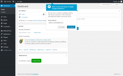 Page screenshot: Dashboard ‹ Test site — WordPress