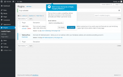 Page screenshot: Plugins ‹ Test site — WordPress