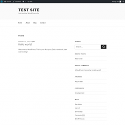 Page screenshot: Test site – Just another WordPress site