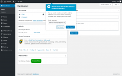 Page screenshot: Dashboard ‹ Test site — WordPress