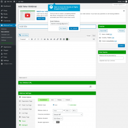 Page screenshot: WebinarPress → New webinar