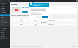 Page screenshot: WebinarPress → Attendee Lists