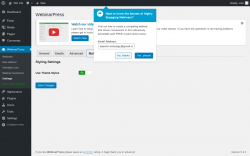 Page screenshot: WebinarPress → Settings → Styles