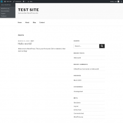 Page screenshot: Test site – Just another WordPress site