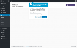 Page screenshot: Webinars ‹ Test site — WordPress