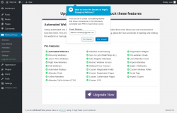 Page screenshot: WebinarPress → Upgrade to PRO