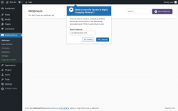 Page screenshot: Webinars ‹ Test site — WordPress