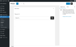 Page screenshot: Widgets ‹ Test site — WordPress