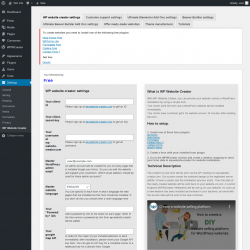 Page screenshot: WP Website Creator &lsaquo; Test site &mdash; WordPress
