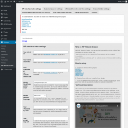 Page screenshot: WP Website Creator &lsaquo; Test site &mdash; WordPress