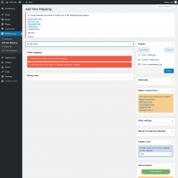 Page screenshot: WPWCreator &rarr; Add New Mapping