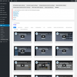 Page screenshot: Settings &rarr; WP Website Creator &rarr; Tutorials