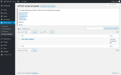Page screenshot: WPWCreator &rarr; All email templates