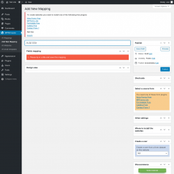 Page screenshot: WPWCreator &rarr; Add New Mapping