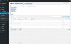 Page screenshot: WPWCreator &rarr; All email templates