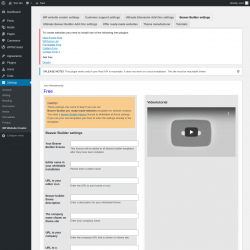 Page screenshot: Settings &rarr; WP Website Creator &rarr; Beaver Builder settings