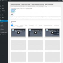 Page screenshot: Settings &rarr; WP Website Creator &rarr; Tutorials