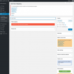 Page screenshot: WPWCreator &rarr; Add New Mapping