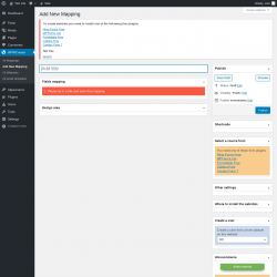 Page screenshot: WPWCreator &rarr; Add New Mapping