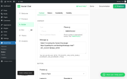 Page screenshot: Social Chat → Button