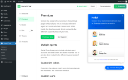 Page screenshot: Social Chat → Premium