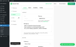 Page screenshot: Social Chat → Button
