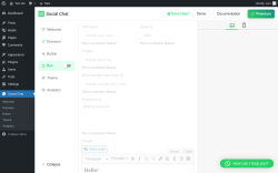 Page screenshot: Social Chat → Box