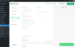 Page screenshot: Social Chat → Box