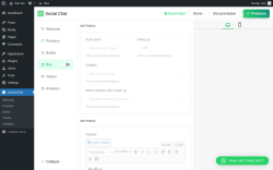 Page screenshot: Social Chat → Box