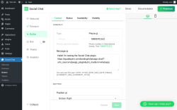 Page screenshot: Social Chat &rarr; Button