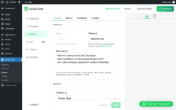 Page screenshot: Social Chat &rarr; Button