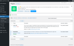 Page screenshot: Plugins &lsaquo; Test site &mdash; WordPress