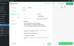 Page screenshot: Social Chat &rarr; Button
