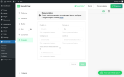 Page screenshot: Social Chat &rarr; Analytics