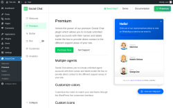 Page screenshot: Social Chat &rarr; Premium