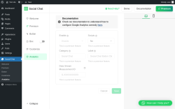 Page screenshot: Social Chat &rarr; Analytics