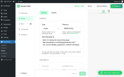 Page screenshot: Social Chat &rarr; Button