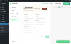 Page screenshot: Social Chat &rarr; Analytics