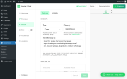 Page screenshot: Social Chat &rarr; Button